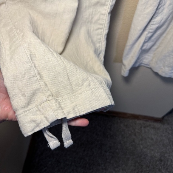 American Eagle Dreamy Drape Linen-Blend Baggy Wide-Leg Cargo Pants Size 0 - Picture 12 of 16